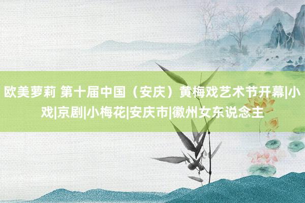 欧美萝莉 第十届中国(安庆)黄梅戏艺术节开幕|小戏|京剧|小梅花|安庆市|徽州女东说念主