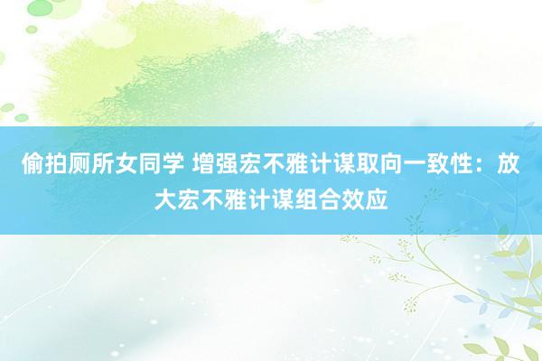 偷拍厕所女同学 增强宏不雅计谋取向一致性:放大宏不雅计谋组合效应