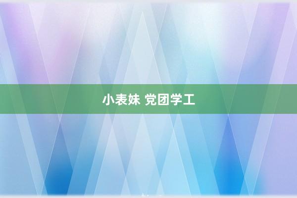 小表妹 党团学工