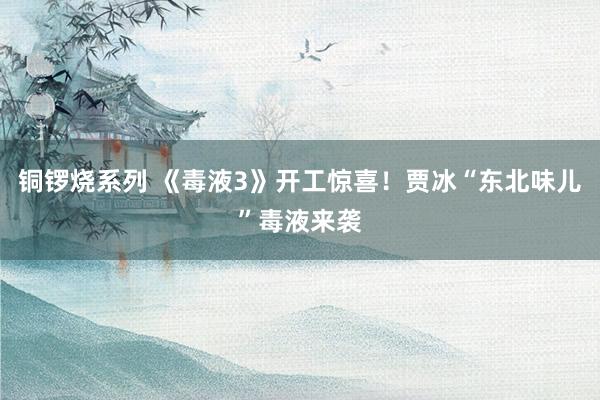 铜锣烧系列 《毒液3》开工惊喜!贾冰“东北味儿”毒液来袭
