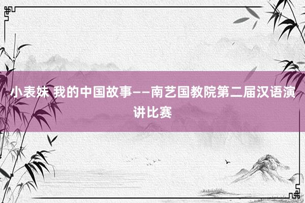 小表妹 我的中国故事——南艺国教院第二届汉语演讲比赛